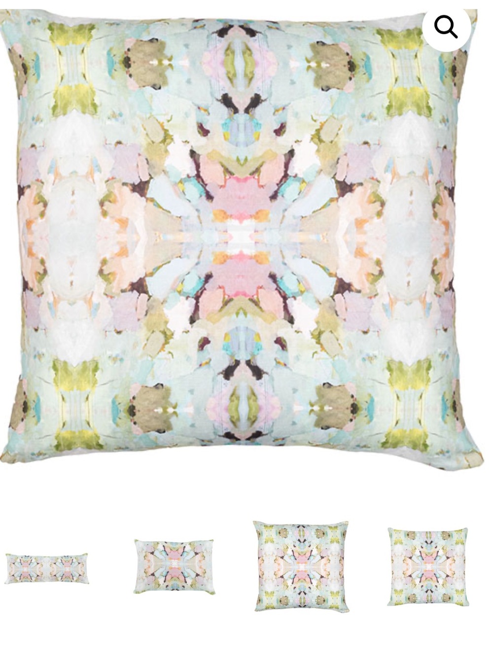 Laura Park Pastel Watercolor Bedding Sham Pillow covers Set of 2 size 26 x 26